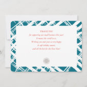 CHRISTMAS BUSINESS THANKS logo tis the season blue Kaart (Achterkant)