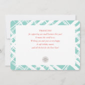 CHRISTMAS BUSINESS THANKS logo tis the season mint Kaart (Achterkant)