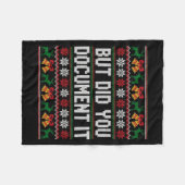 Christmas But Did You Doent It Ugly Office Party L Fleece Deken (Voorkant (Horizontaal))