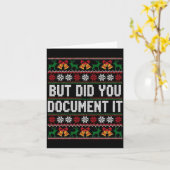 Christmas But Did You Doent It Ugly Office Party L Kaart (Gele Bloem)