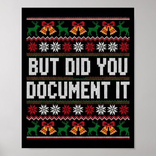 Christmas But Did You Doent It Ugly Office Party L Poster (Voorkant)