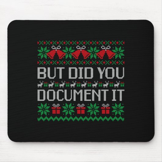 Christmas But Did You Doent It Ugly Office Party S Muismat (Voorkant)