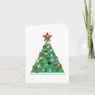 Christmas Button Tree kaart