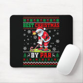 Christmas By Par Santa Sweater Playing Golf Golfer Muismat (Met muis)