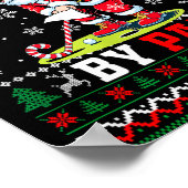 Christmas By Par Santa Sweater Playing Golf Golfer Poster (Hoek)