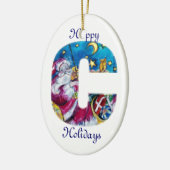 CHRISTMAS C-BRIEF / GEÏNSPIREERDE SANTA-MONOGRAM KERAMISCH ORNAMENT (Links)