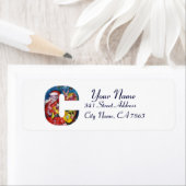 CHRISTMAS C BRIEF / SANTA MET GIFTS MONOGRAM ETIKET (Insitu)