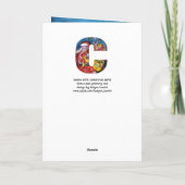 CHRISTMAS C BRIEF / SANTA MET GIFTS MONOGRAM FEESTDAGEN KAART (Achterkant)