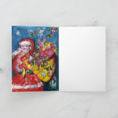 CHRISTMAS C BRIEF / SANTA MET GIFTS MONOGRAM FEESTDAGEN KAART (Binnen)
