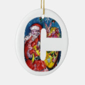 CHRISTMAS C BRIEF / SANTA MET GIFTS MONOGRAM KERAMISCH ORNAMENT (Rechts)