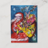 CHRISTMAS C BRIEF / SANTA MET GIFTS MONOGRAM VISITEKAARTJE (Achterkant)