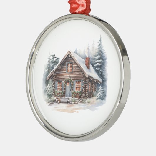 Christmas Cabin Ornament (Links)