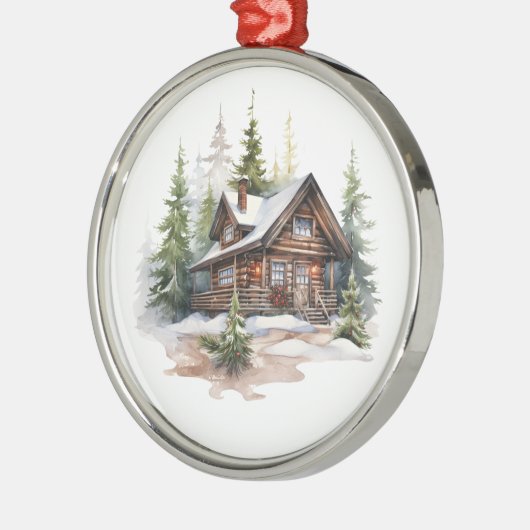 Christmas Cabin Ornament (Links)
