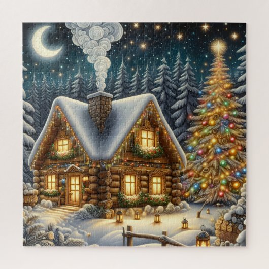 Christmas Cabin Puzzle Legpuzzel (Verticaal)
