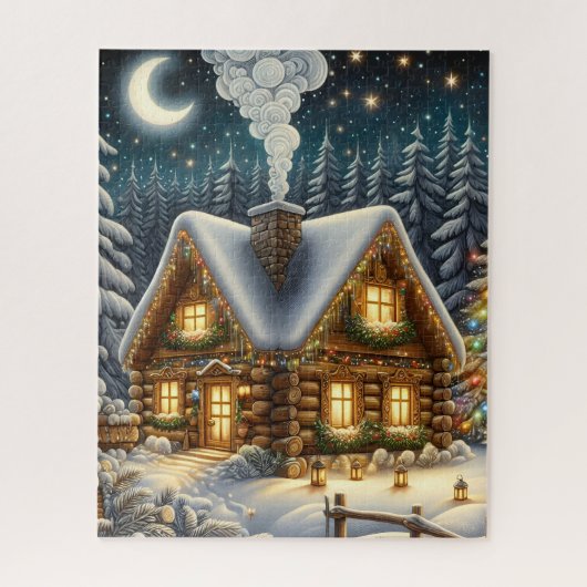 Christmas Cabin Puzzle Legpuzzel (Verticaal)