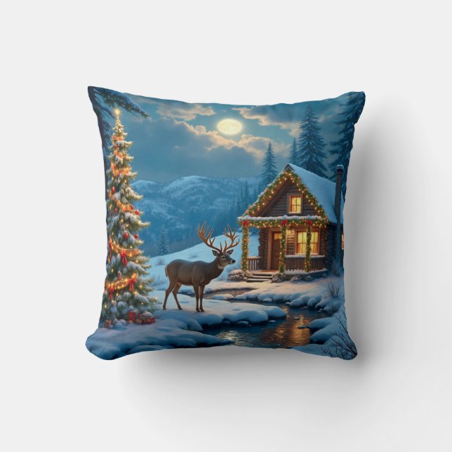 Christmas Cabin Sierkussen (Voorkant)