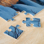  Christmas cabin snow art jigsaw puzzle Legpuzzel (Zijkant)