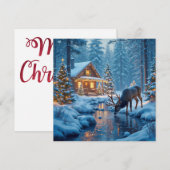 Christmas Cabin Wenskaart (Voorkant / Achterkant)