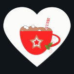 Christmas Cacao Sticker<br><div class="desc">Deze Kerst stickers hebben een eenvoudig ontbijtkoek ontwerp van een rood, wit en bruin kopje cacao geaccentueerd met een lint en hulst op een witte achtergrond. Coördineren met mijn andere peperkoeken items, waaronder keuken en tafelblad, postzegels, en cadeauwrap items. Als je wilt aanpassen met jouw naam of bericht, heb ik...</div>