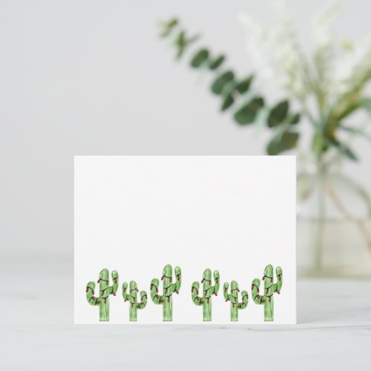 Christmas Cactus Briefkaart (Staand voorkant)