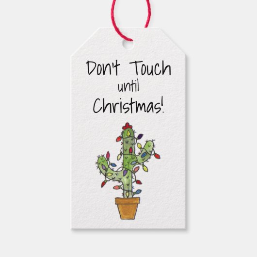 "Christmas Cactus" Cadeau Labels Cadeaulabel (Voorkant)