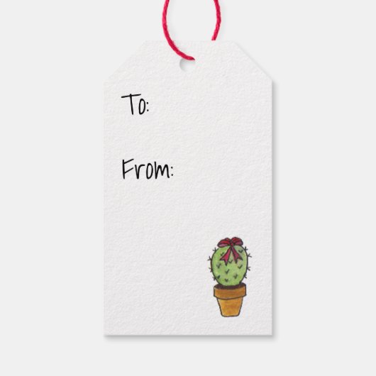 "Christmas Cactus" Cadeau Labels Cadeaulabel (Achterkant)