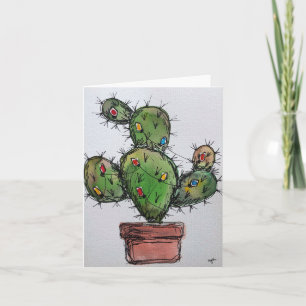 Christmas Cactus Wenskaart Kaart