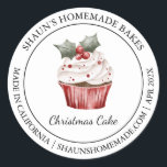 Christmas Cake Baking Modern label<br><div class="desc">Speciaal voor jou!</div>