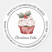 Christmas Cake Baking Modern label (Voorkant)