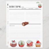 Christmas Cake Recept Boek Multomap Kaarten (Voorkant / Achterkant)