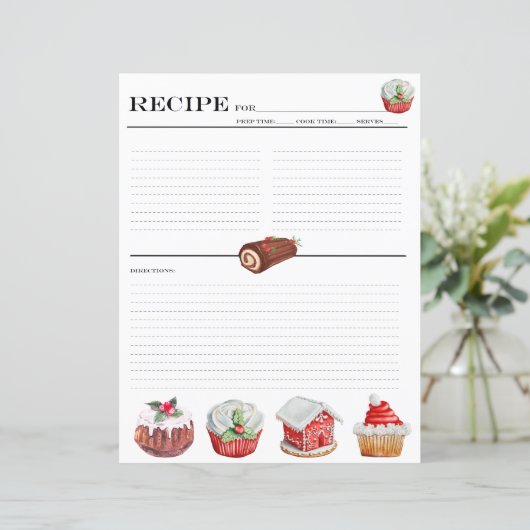 Christmas Cake Recept Boek Multomap Kaarten (Staand voorkant)