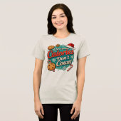 Christmas Calories Don’t Count Funny Santa Claus  Tri-Blend Shirt (Voorkant volledig)