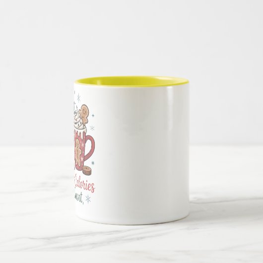 christmas calories don't count mug design  tweekleurige koffiemok (Center)