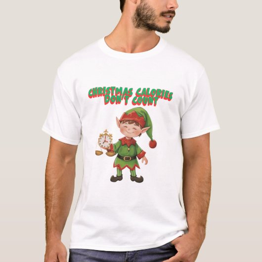 Christmas Calories Dont Count T-shirt (Voorkant)