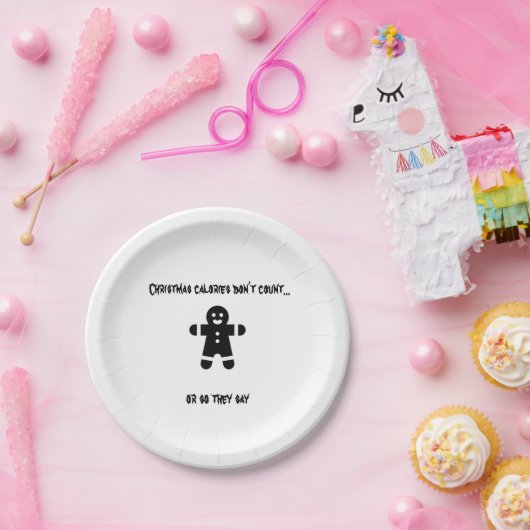 CHRISTMAS CALORIES KRIJGEN NIET AAN PAPIEREN BORDJE (Feest)