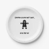 CHRISTMAS CALORIES KRIJGEN NIET AAN PAPIEREN BORDJE (Voorkant)