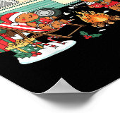 Christmas Camng Gingerbread Campfire Tree Santa Ha Poster (Hoek)