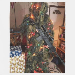 CHRISTMAS CAMO FLEECE DEKEN