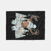 Christmas Camo Hunting Reindeer Pajamas With Deer Fleece Deken (Voorkant (Horizontaal))