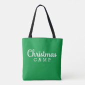Christmas Camp Canvas tas | Groen | Kersttassen (Achterkant)