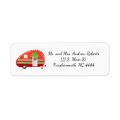 Christmas Camper retour adres label (Voorkant)