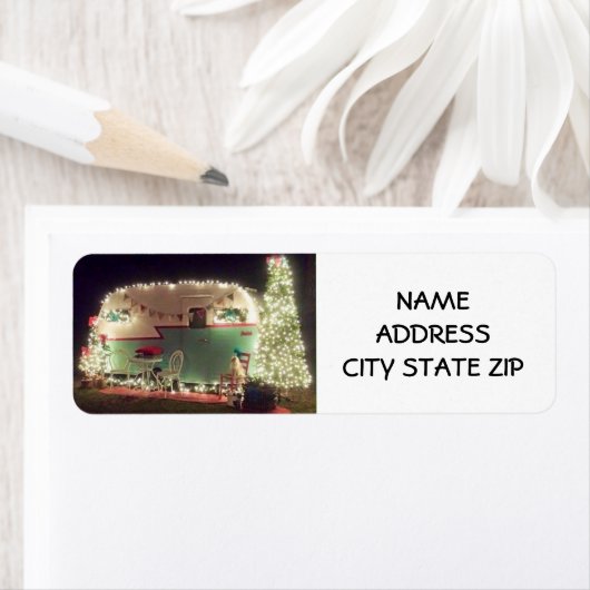 **CHRISTMAS CAMPER'S** RETOURADRES LABEL (Insitu)