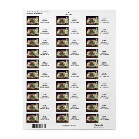 **CHRISTMAS CAMPER'S** RETOURADRES LABEL (Full Sheet)