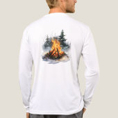 Christmas Camping Tri-Blend Long Sleeve Tee  Shirt (Achterkant)
