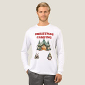 Christmas Camping Tri-Blend Long Sleeve Tee  Shirt (Voorkant)