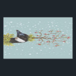 Christmas Canada ganzen stickers<br><div class="desc">Canada gans met rozen heupen</div>