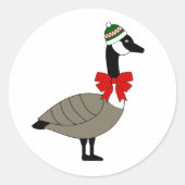 Christmas Canadian Goose Stickers (Voorkant)