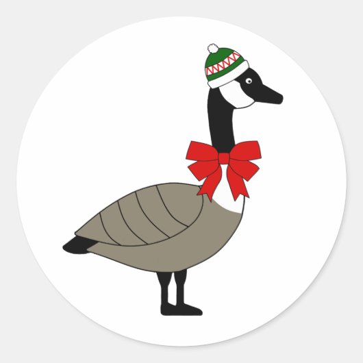 Christmas Canadian Goose Stickers (Voorkant)