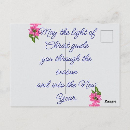 Christmas Candle Blessings and Prayers Briefkaart (Achterkant)