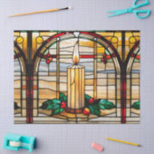 Christmas Candle Faux Glas in lood voor Decoupage Tissuepapier (Craft)